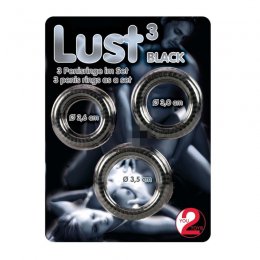 You2Toys Lust penio žiedai (juoda)