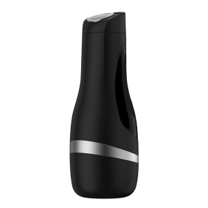 Klasikinis masturbatorius Satisfyer (juodas, sidabrinis)
