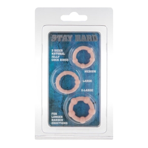 Penio žiedai Stay Hard (kūno spalvos)