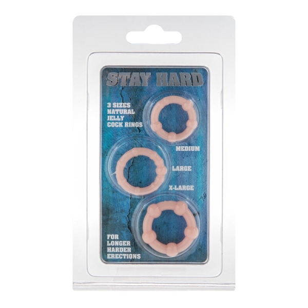 Penio žiedai Stay Hard (kūno spalvos)