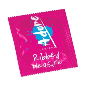 Prezervatyvai Adore Ribbed (12 vnt.)
