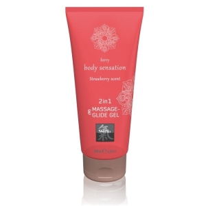 SHIATSU masažo gelis – lubrikantas Strawberry (200 ml)