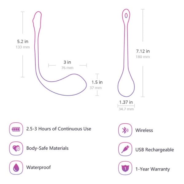 Vibratorius kulka Lush 2.0