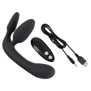 Vibruojantis bejuostis Strap–on Trio (juodas)