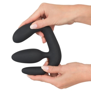 Vibruojantis bejuostis Strap–on Trio (juodas)