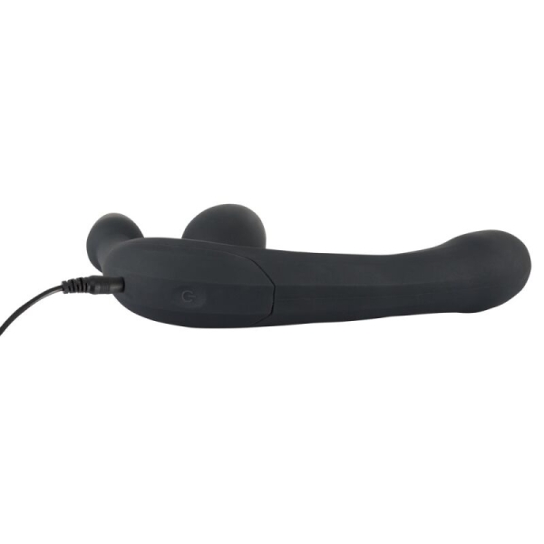 Vibruojantis bejuostis Strap–on Trio (juodas)