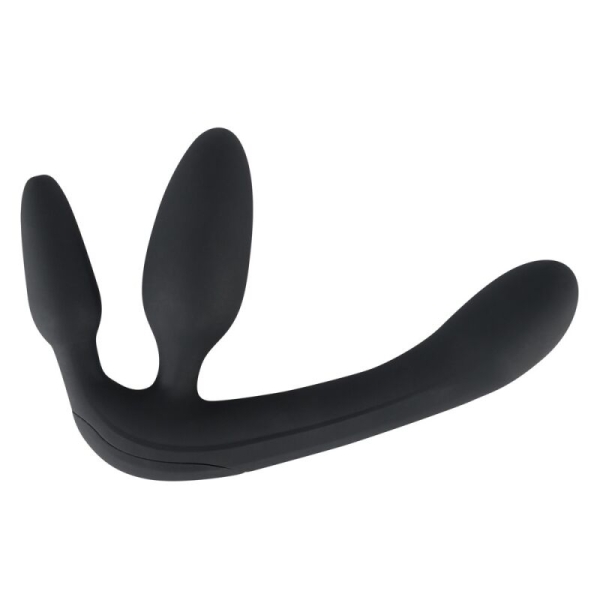 Vibruojantis bejuostis Strap–on Trio (juodas)