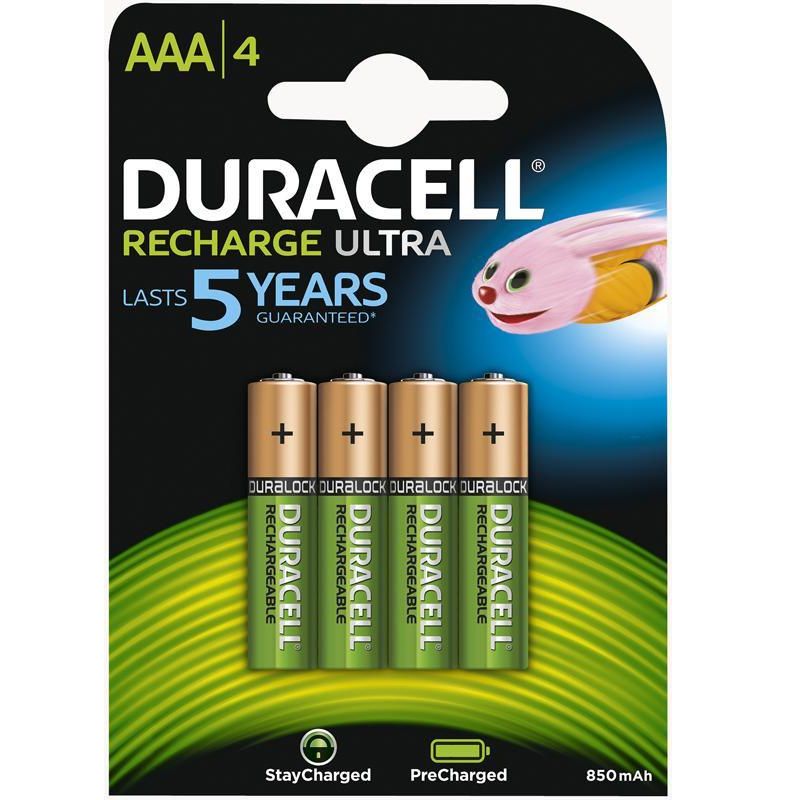 Duracell Recharge Turbo AAA elementai (4 vnt) Duracell Recharge Turbo AAA elementai (4 vnt)