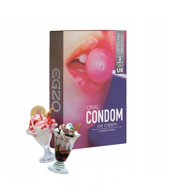 Egzo oraliniai prezervatyvai Ice Cream (3 vnt.)