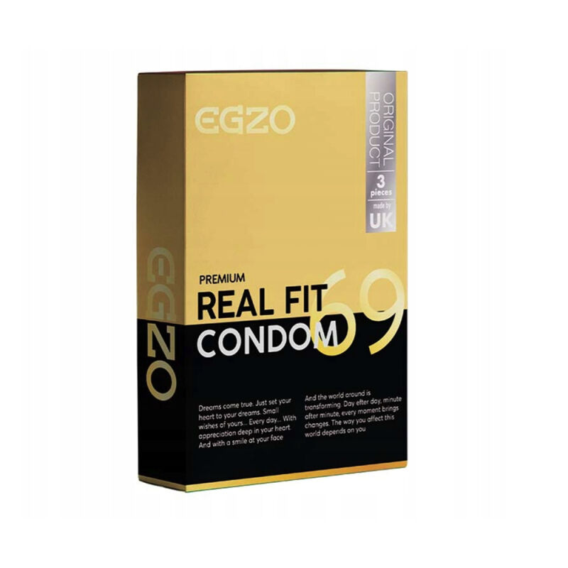 Egzo prezervatyvai Real Fit (3 vnt.) Egzo prezervatyvai Real Fit (3 vnt.)