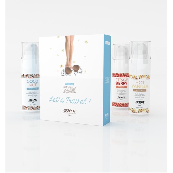 Exsens masažo aliejų rinkinukas Jausminga kelionė (3x30 ml)
