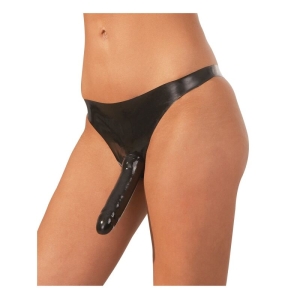 Latekso kelnaitės su 2 dildo Passion