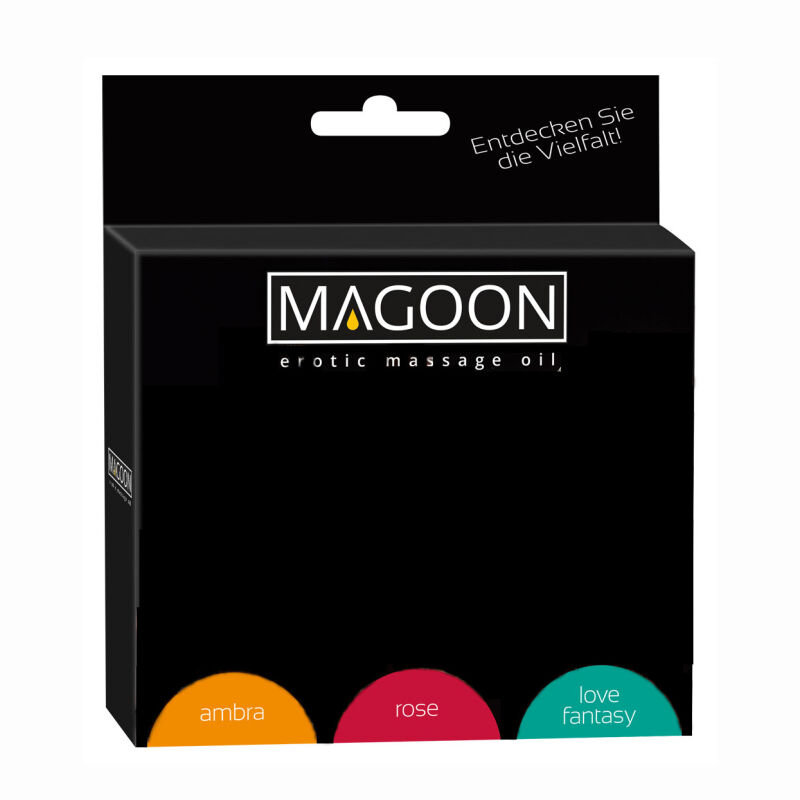 Masažo aliejų rinkinys Magoon (3x100 ml) Masažo aliejų rinkinys Magoon (3x100 ml)