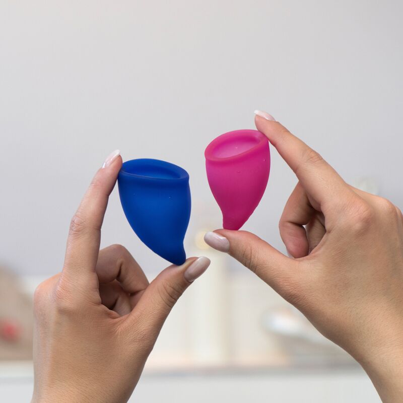 Menstruacinės taurelės FUN CUP A ir B dydis (rožinė/mėlyna) Menstruacinės taurelės FUN CUP A ir B dydis (rožinė/mėlyna)