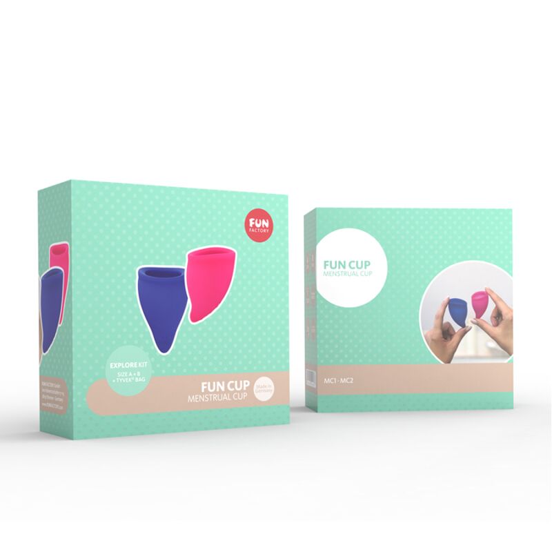 Menstruacinės taurelės FUN CUP A ir B dydis (rožinė/mėlyna) Menstruacinės taurelės FUN CUP A ir B dydis (rožinė/mėlyna)