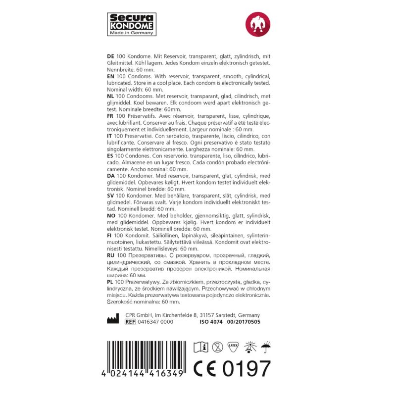 Prezervatyvai Secura Big Boy (100 vnt.) Prezervatyvai Secura Big Boy (100 vnt.)