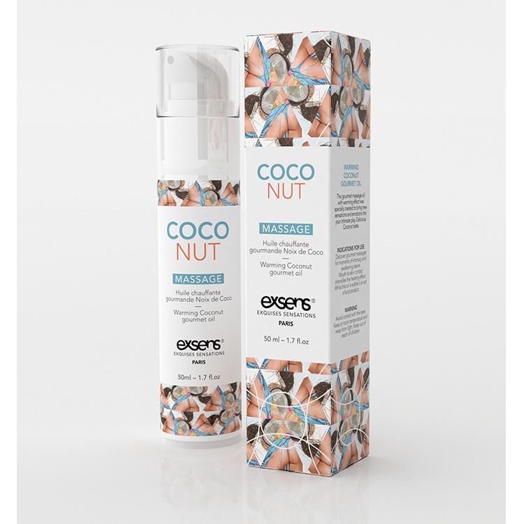 Šildantis masažo aliejus Exsens Jaudinantys kokosai (50 ml) Šildantis masažo aliejus Exsens Jaudinantys kokosai (50 ml)